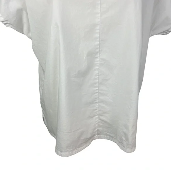 Eileen Fisher White Organic Cotton Boxy Top - Picture 4 of 7